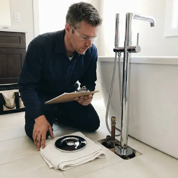 DFV Plumbing technician providing bathroom plumbing in Billings, MT