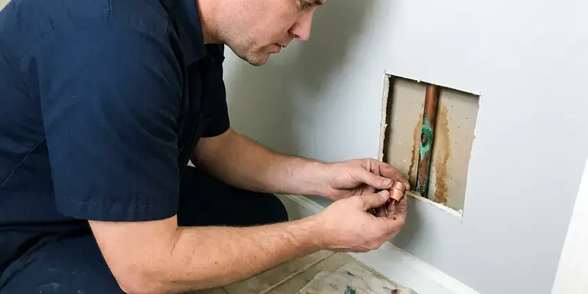DFV Plumbing technician providing water leak repair in Billings